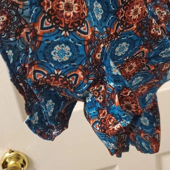 Mini Jumpsuit, Floral, Strapy, Pockets, Multicolor Blue, Medium, Xhilaration - Picture 6 of 8
